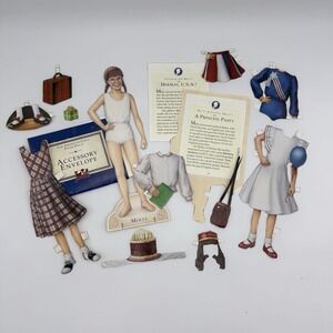 American Girl Molly's Pastimes Paper Dolls, 1992 Pleasant Company Used Birthday